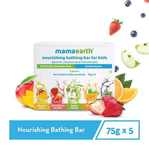 Mamaearth Fruit Based Nourishing Clear Bathing Bar Baby kids Soap With Glycerine
